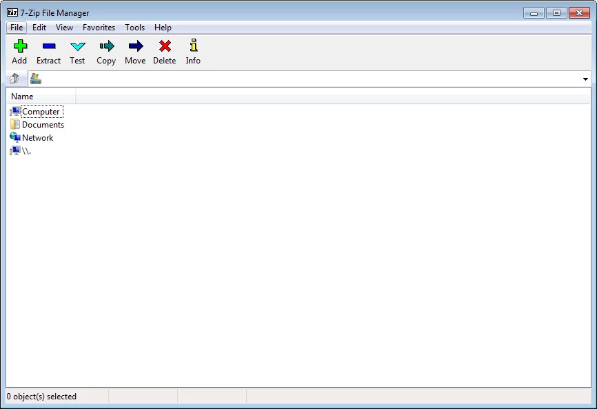 7-Zip — στιγμιότυπο οθόνης 1